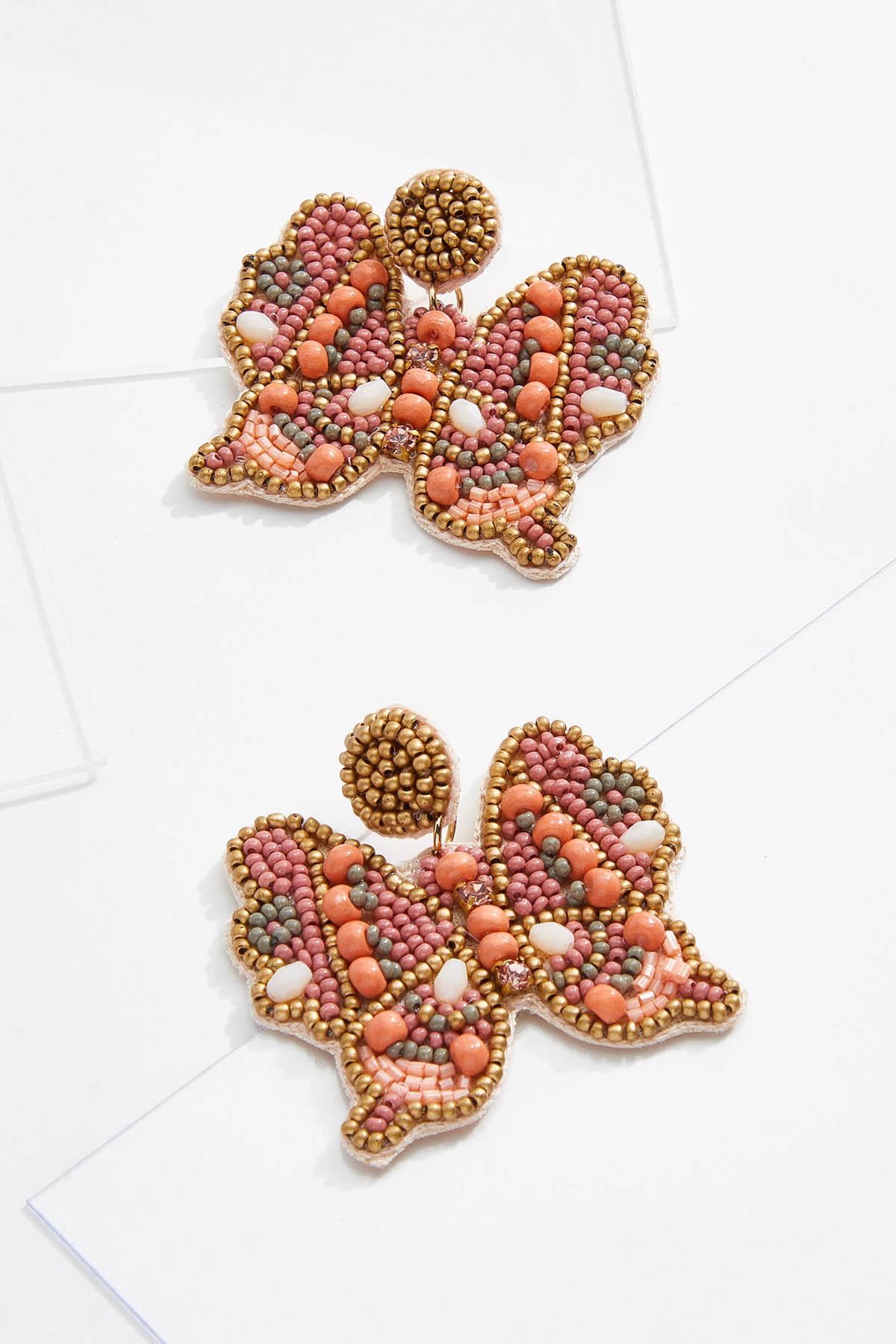 Blushing Butterfly Bead Earrings