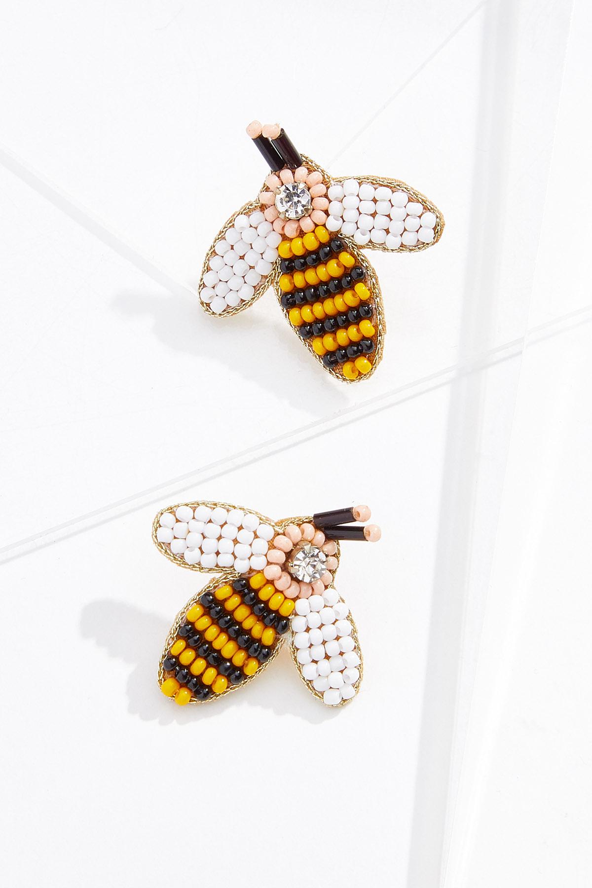 Bumble Bee Bead Earrings