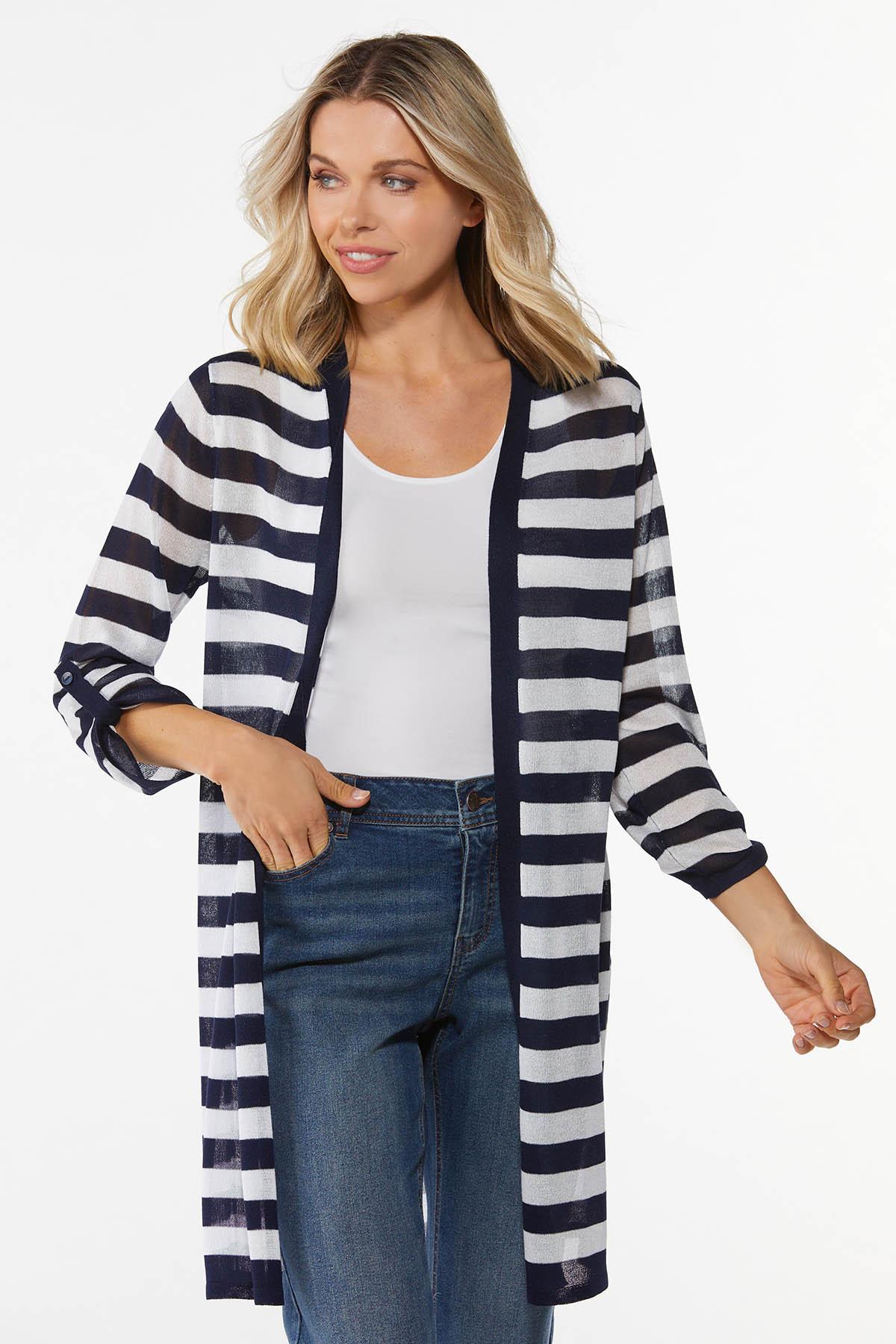 Stripe Cardigan Sweater