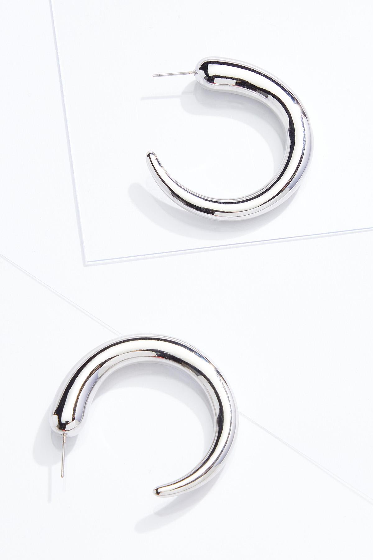Curved Point Hoop Earrings