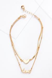 Layered Gold Love Necklace
