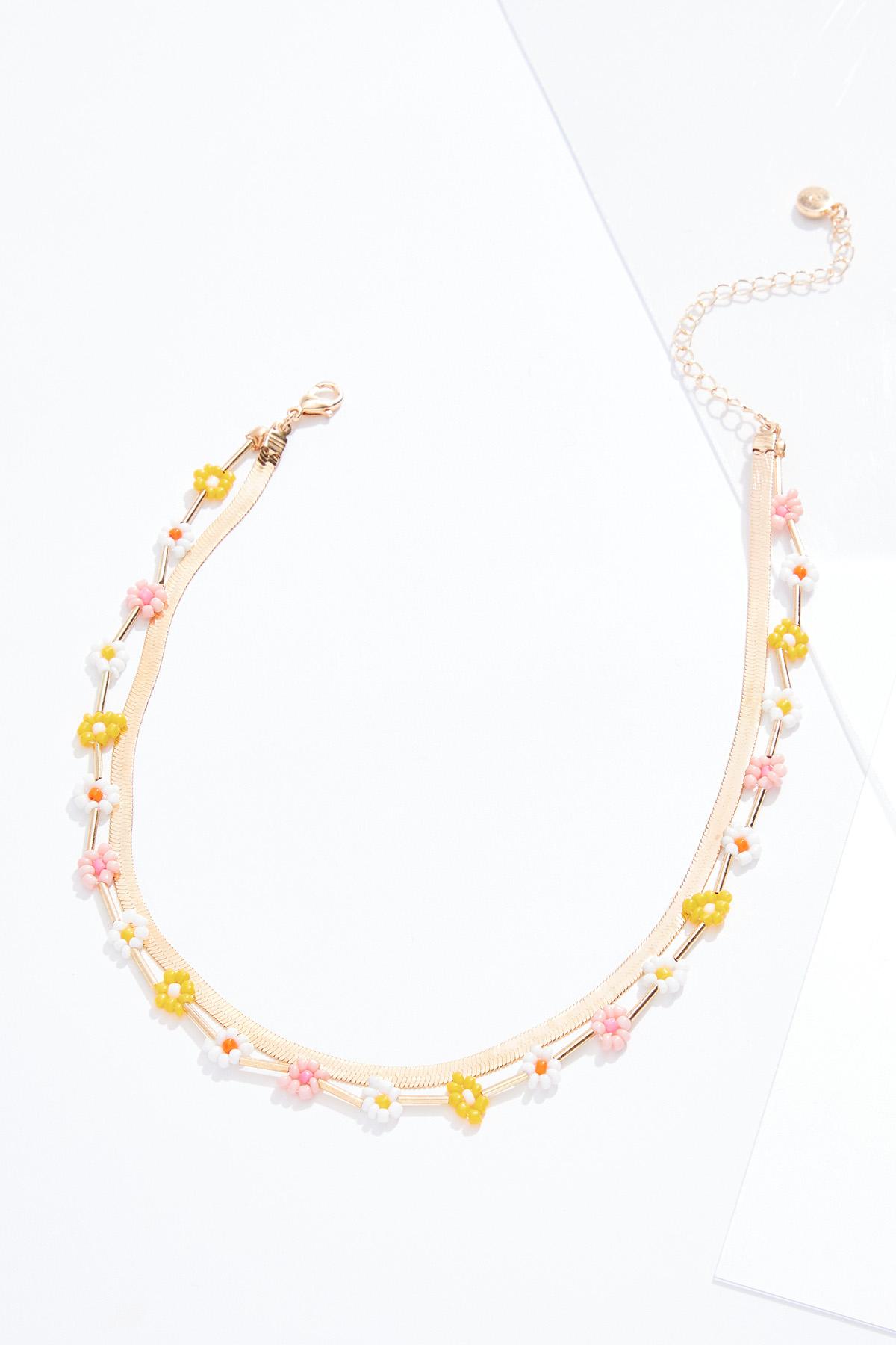 Flower Snake Chain Layered Necklace