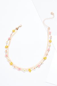 Flower Snake Chain Layered Necklace