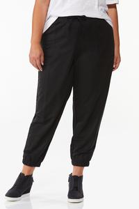 Plus Size Solid Drawstring Joggers