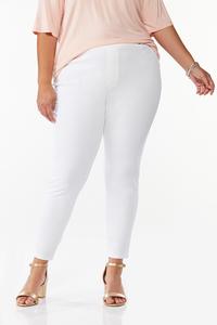 Plus Size Twill Jeggings