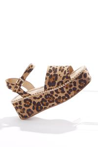 Leopard Flatform Sandals