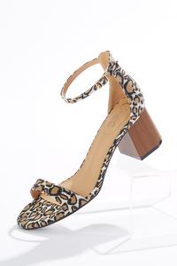 Leopard Ankle Strap Sandals