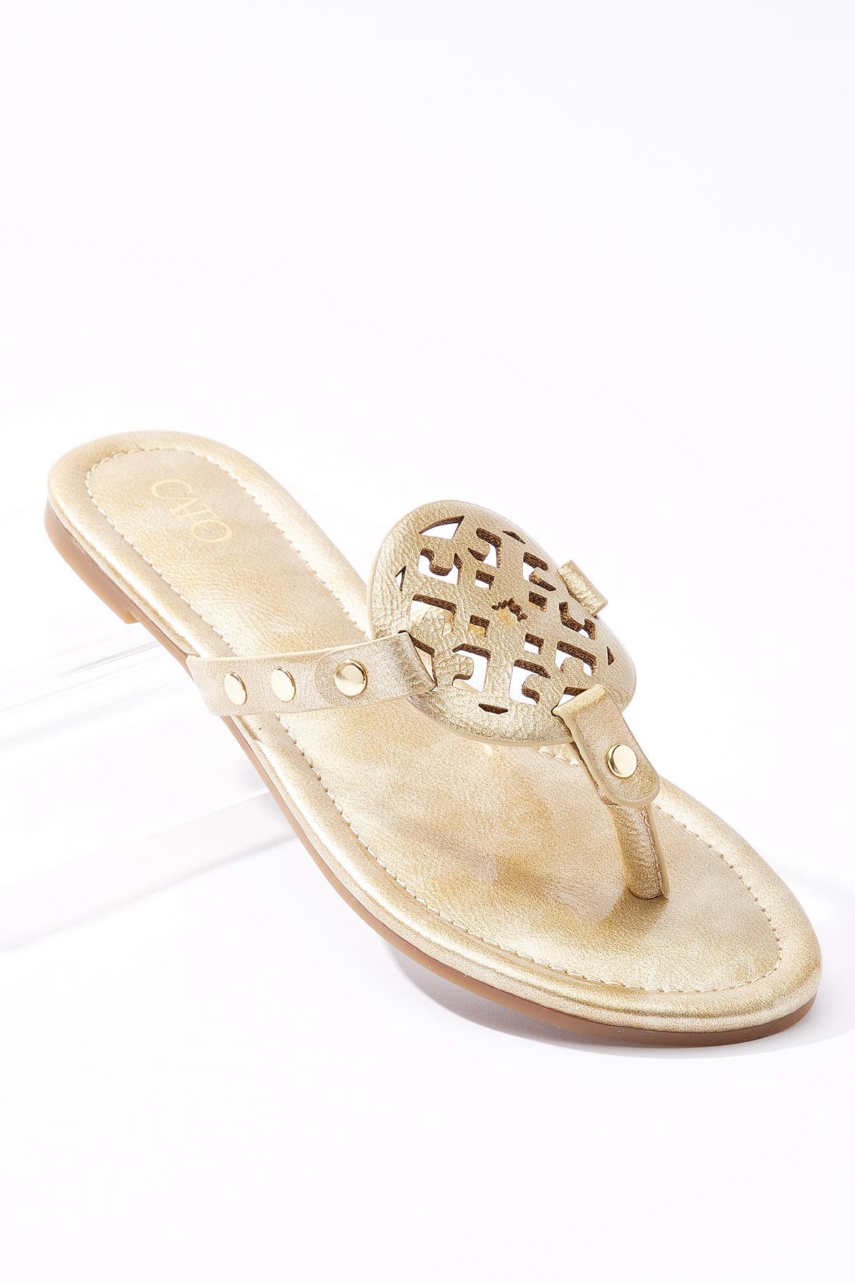 Patent Medallion Sandals