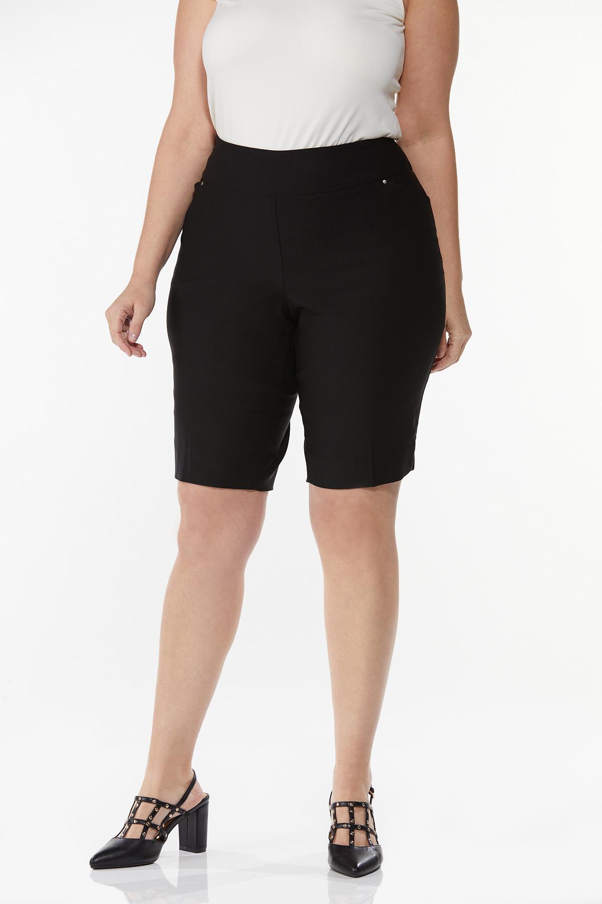 Plus Size Pull-On Bermuda Shorts