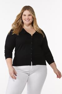 Plus Size Ruched Sleeve Cardigan