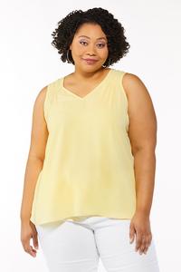 Plus Size Solid High-Low Tank