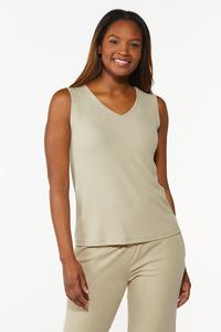 Solid Ribbed Lounge Tank