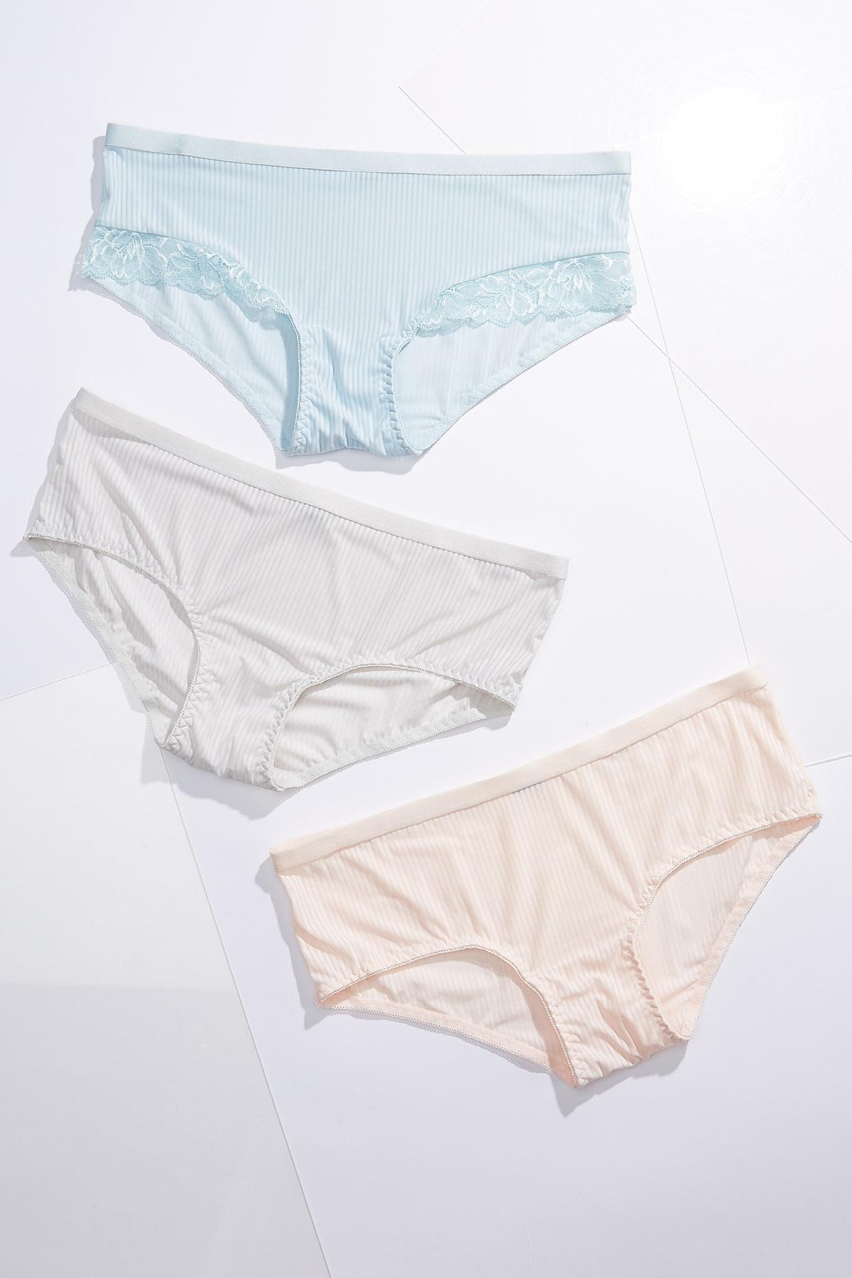 Plus Size Baby Blue Hipster Panty Set