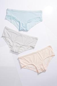 Plus Size Baby Blue Hipster Panty Set
