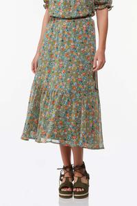 Garden Floral Midi Skirt