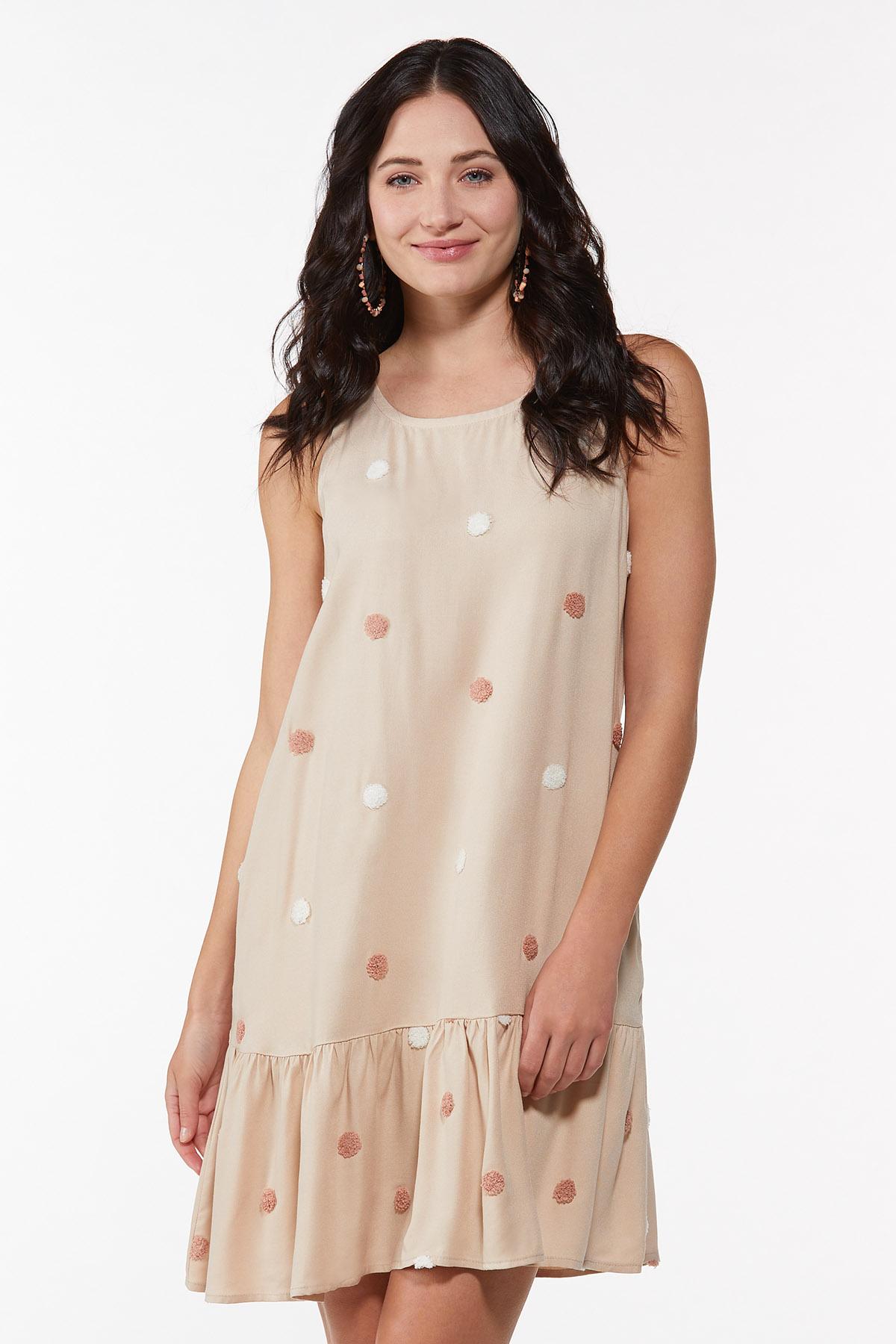 Flounced Clip Dot Dress