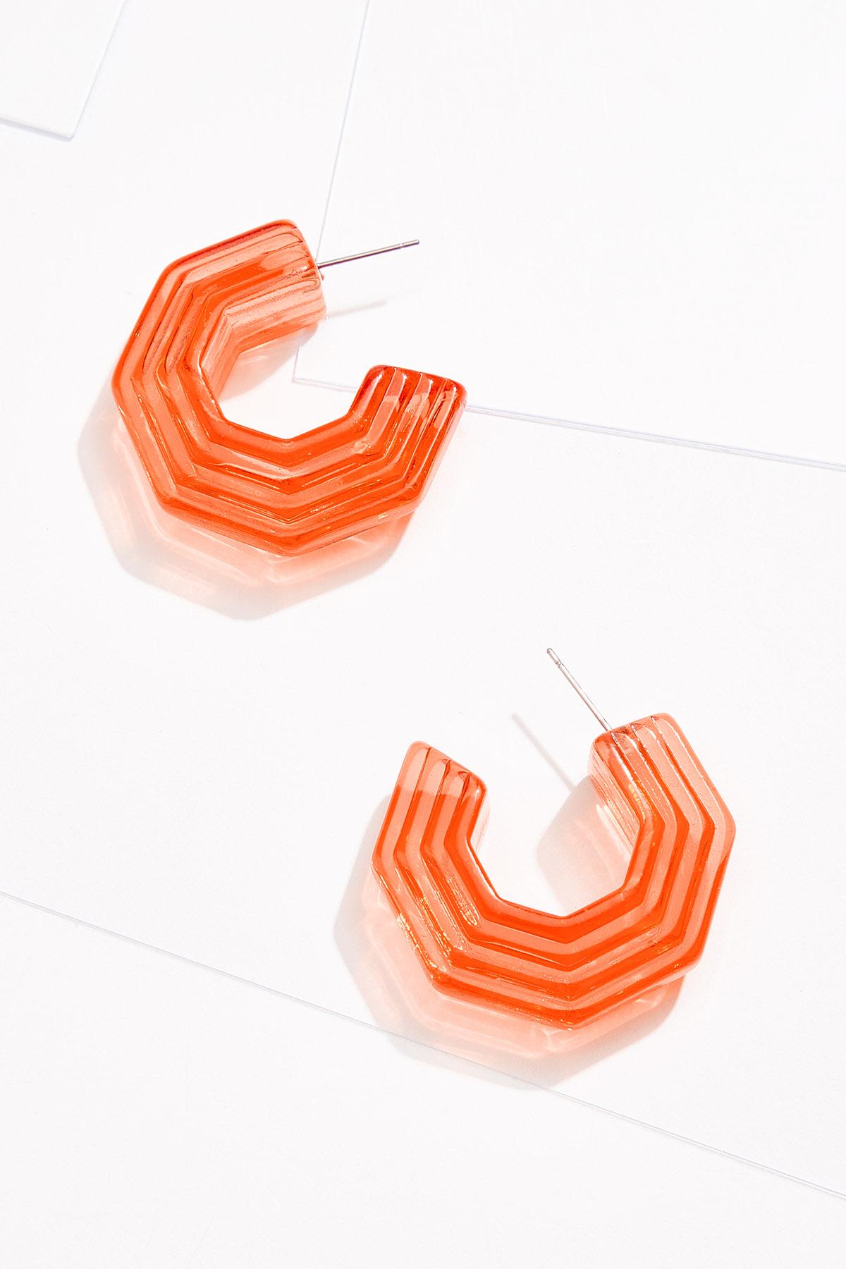 Mod Lucite Hoop Earrings