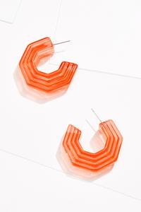 Mod Lucite Hoop Earrings