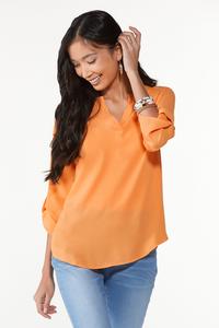 Plus Size Solid High-Low Tunic