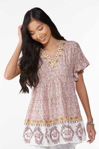 Pink Floral Tunic