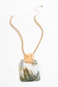 Oversized Shell Pendant Necklace