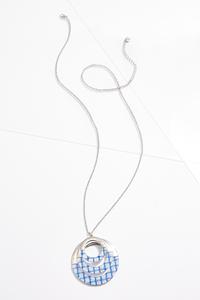 Long Multi Circle Pendant Necklace
