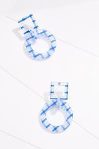 Circle Square Lucite Earrings