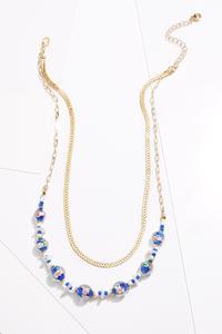 Layered Millefiori Bead Necklace