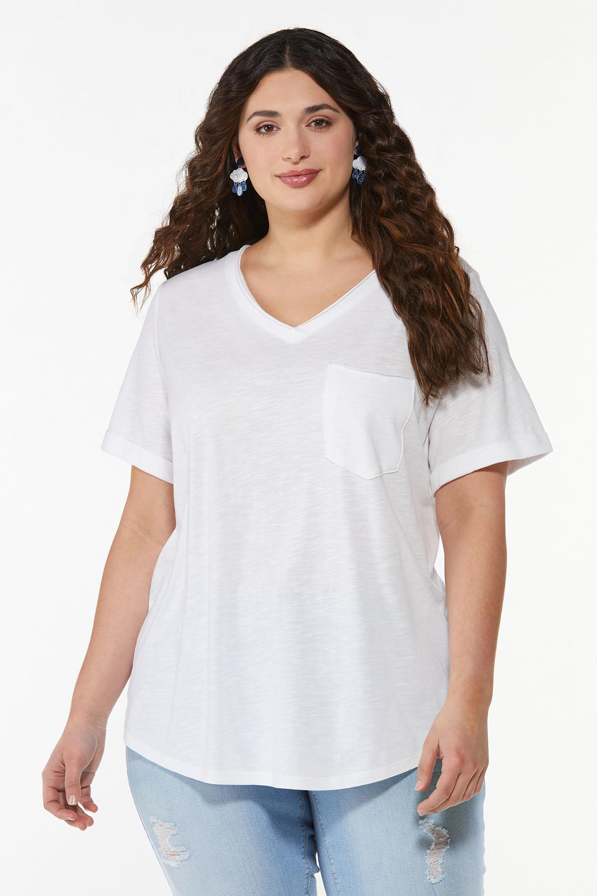 Plus Size Relaxed Single Pocket Tee