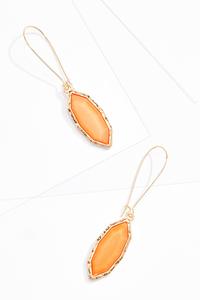 Tangerine Stone Wire Earrings