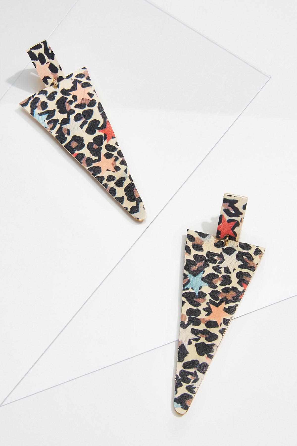 Animal Faux Leather Clip-On Earrings