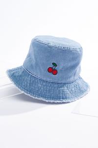 Denim Cherry Bucket Hat