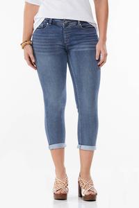 Cropped Pull-On Jeans