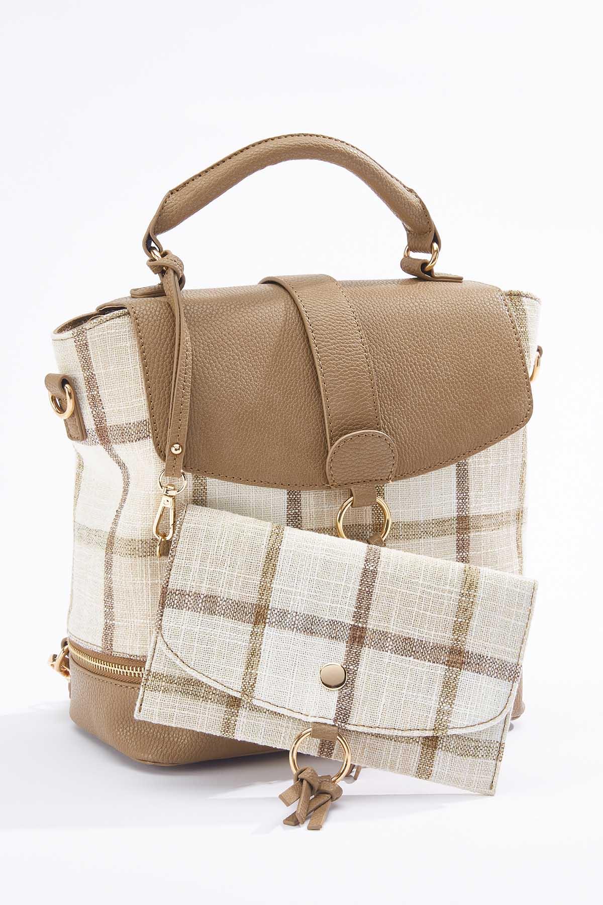 Plaid Convertible Backpack
