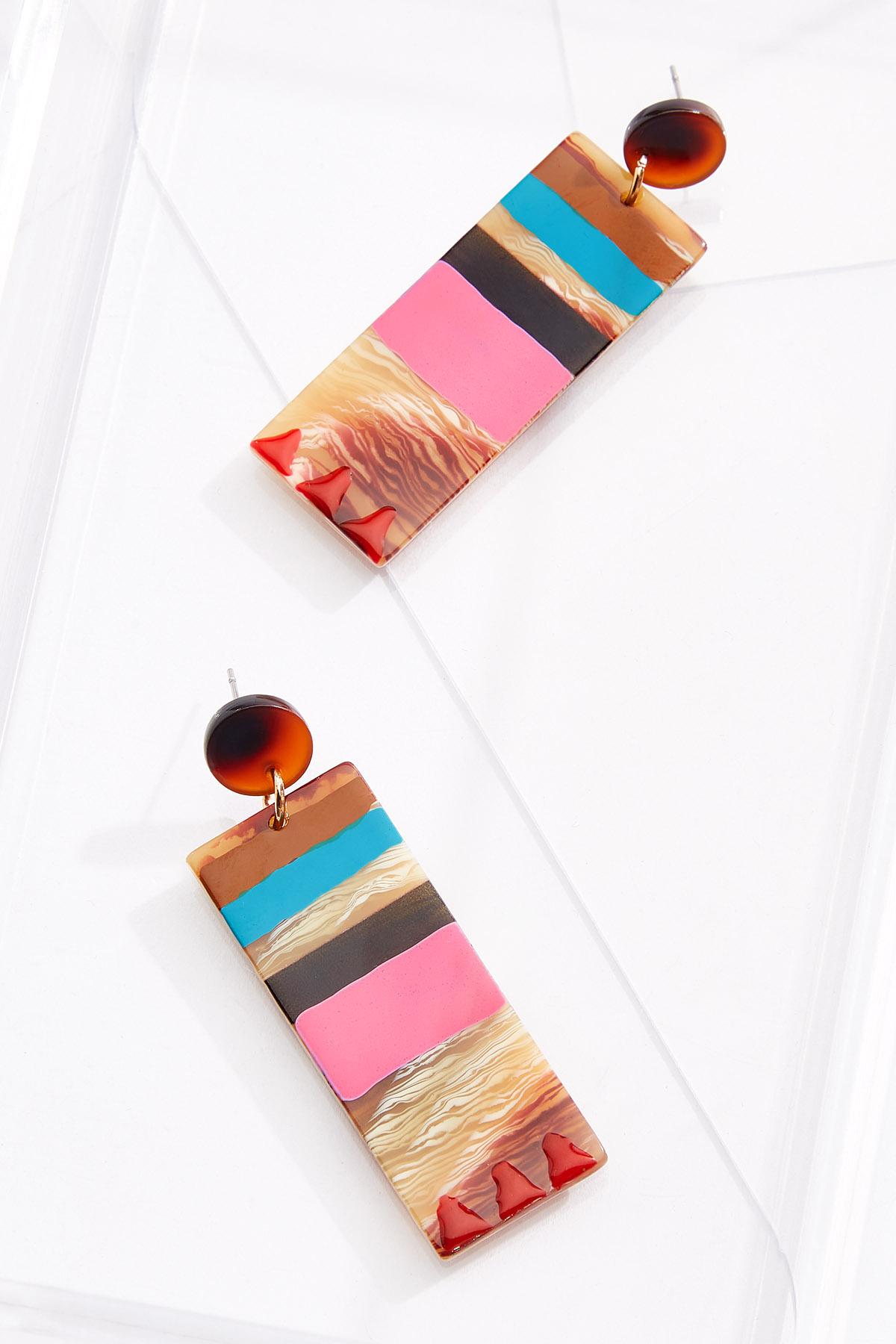 Colorful Lucite Earrings