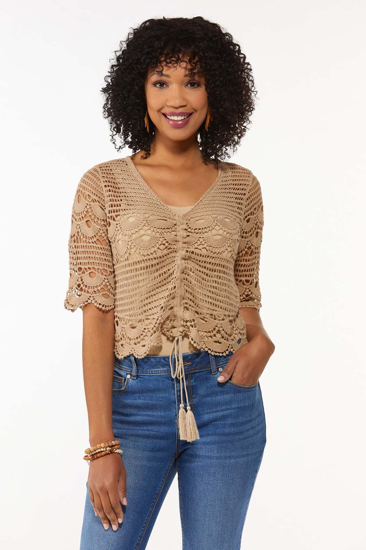 Crochet Cinched Front Top