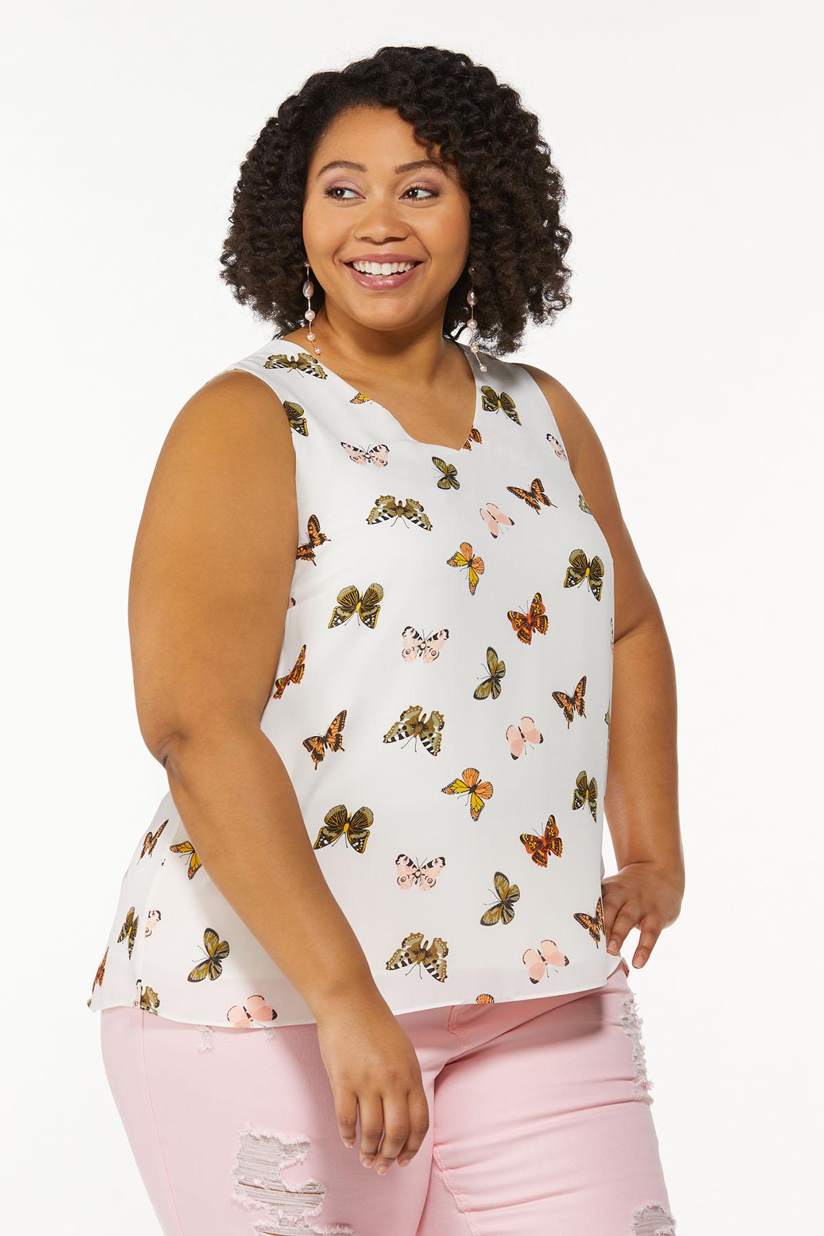 Plus Size Butterfly Layering Tank