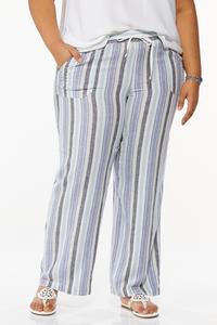 Plus Petite Stripe Linen Beach Pants