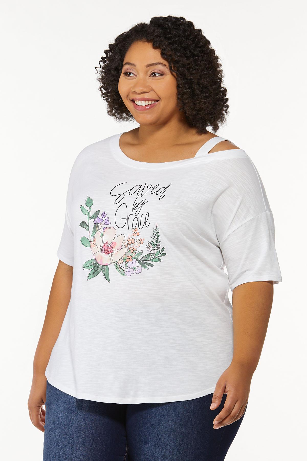 Plus Size Saved By Grace Tee