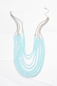 Frosted Bead Layered Necklace