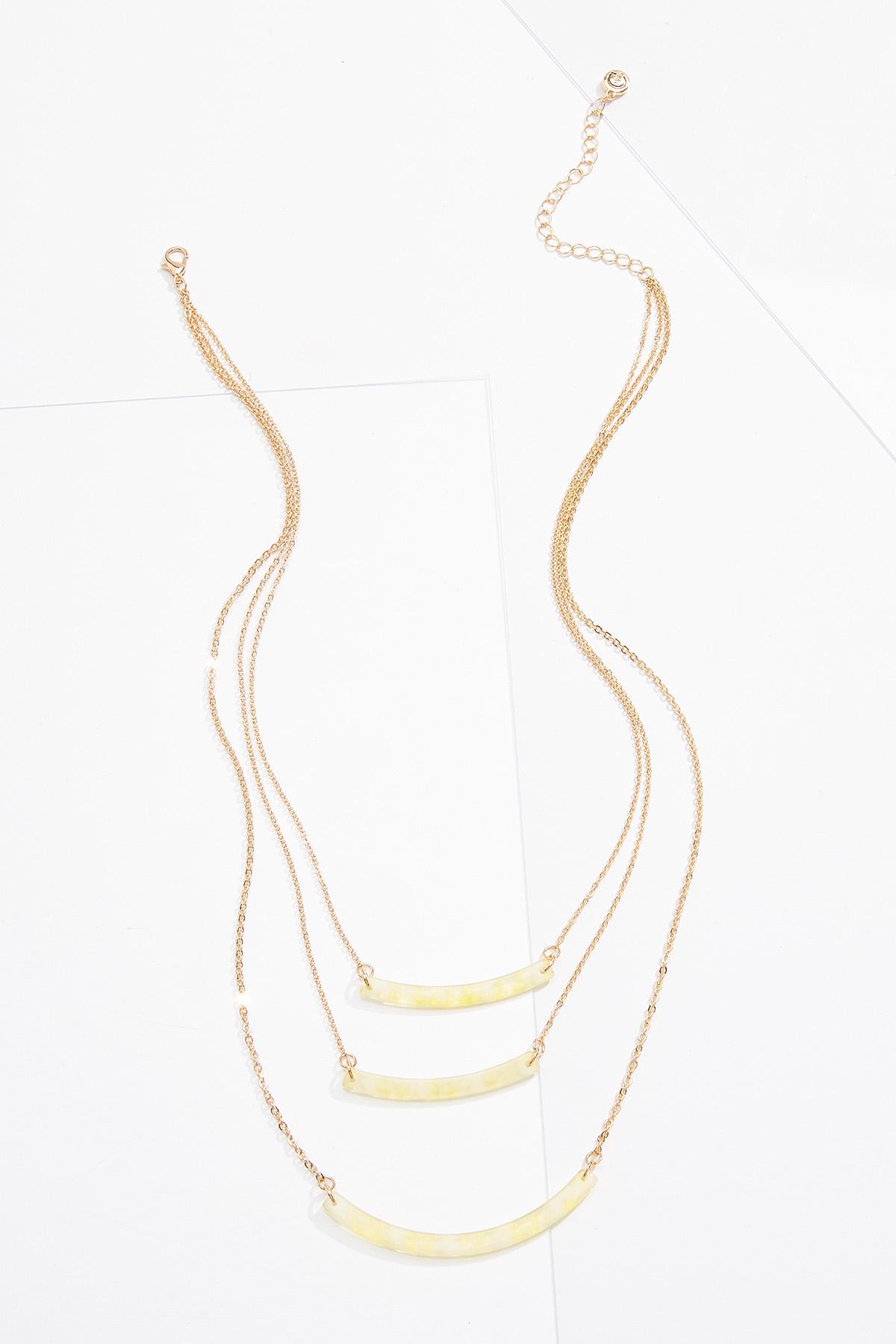 Lucite Bar Layered Necklace