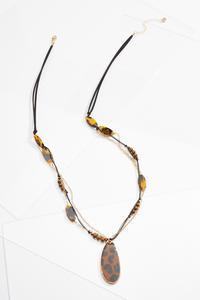 Mixed Layered Animal Print Necklace