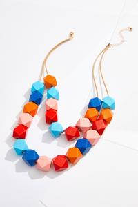 Colorful Layered Geo Necklace