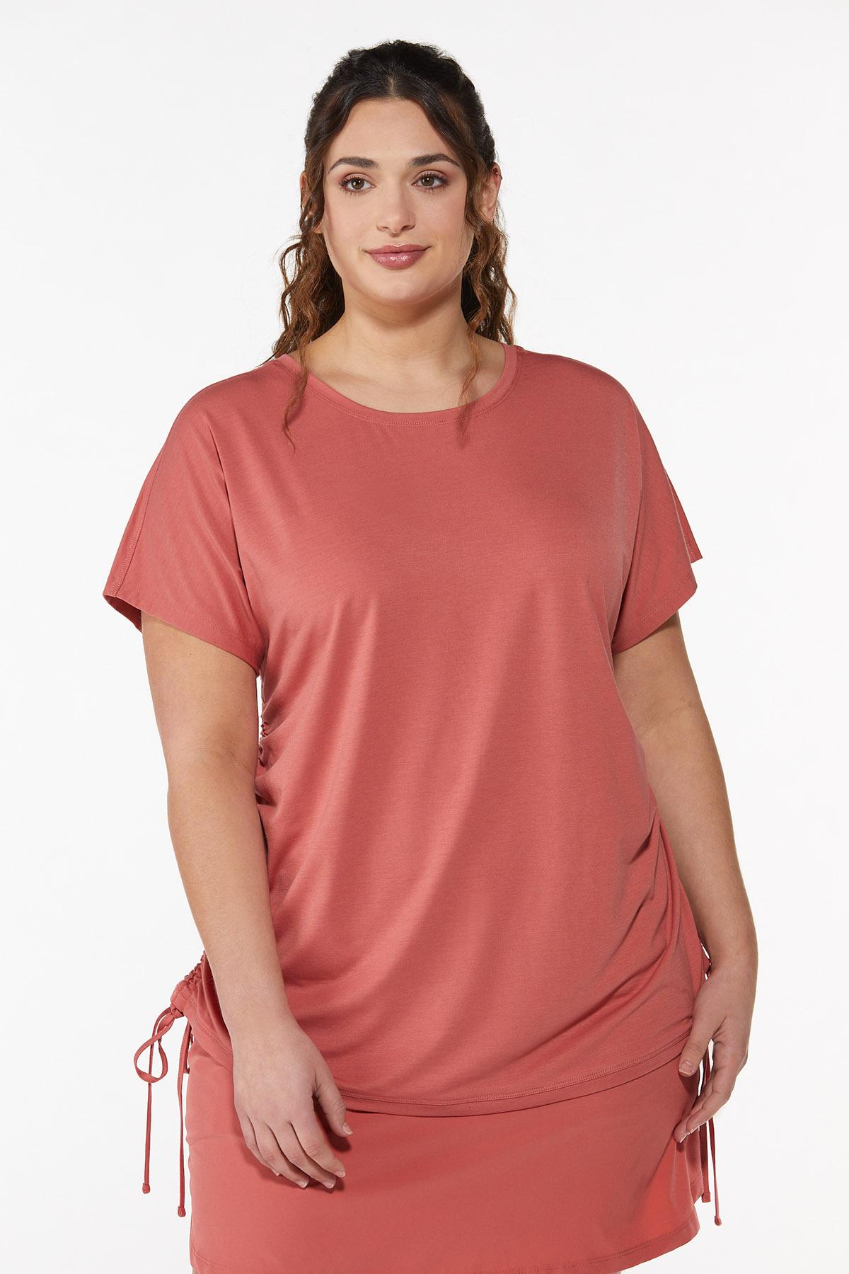 Plus Size Rose Cinched Tie Tee