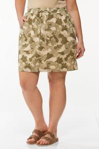 Plus Size Camo Mini Skirt