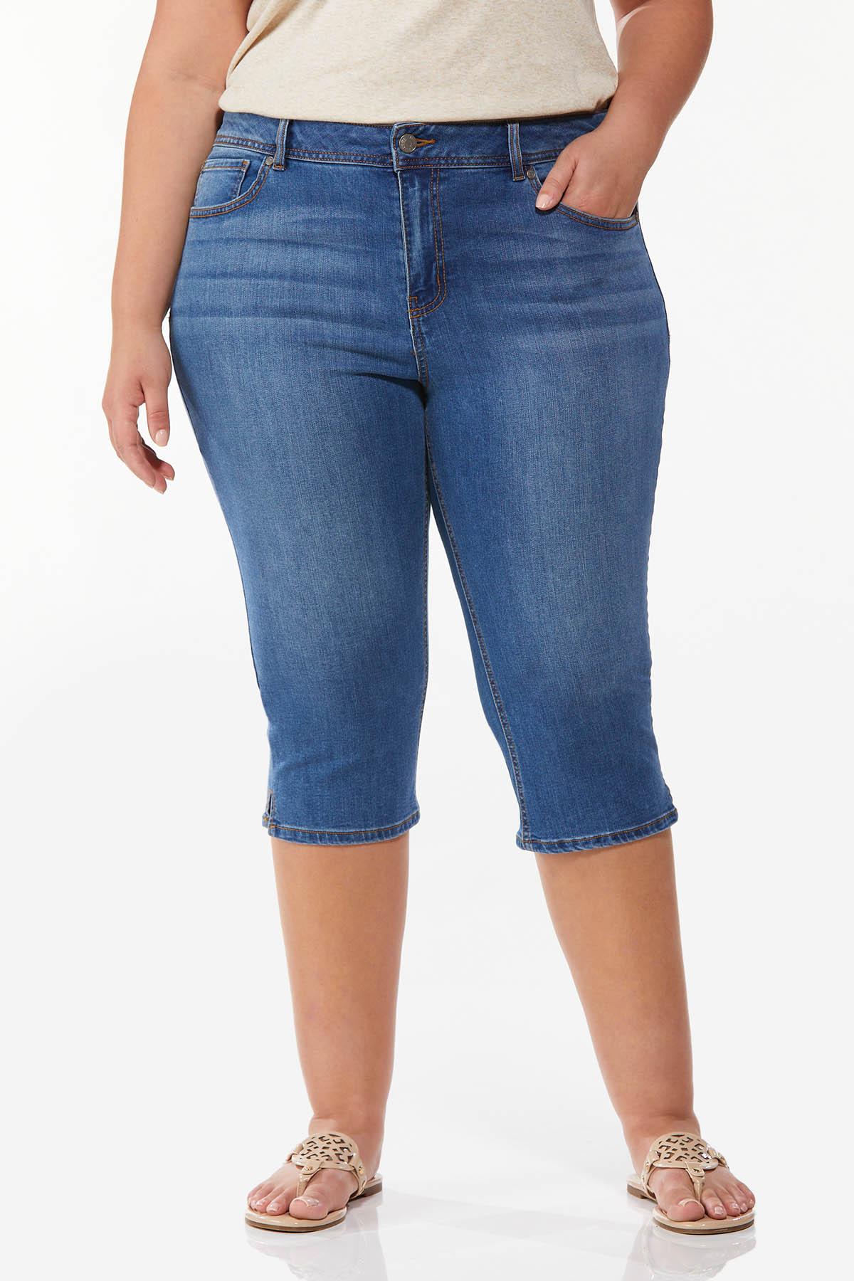 Plus Size Cropped High-Rise Jeans
