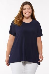Plus Size Ruffled Lace Back Top