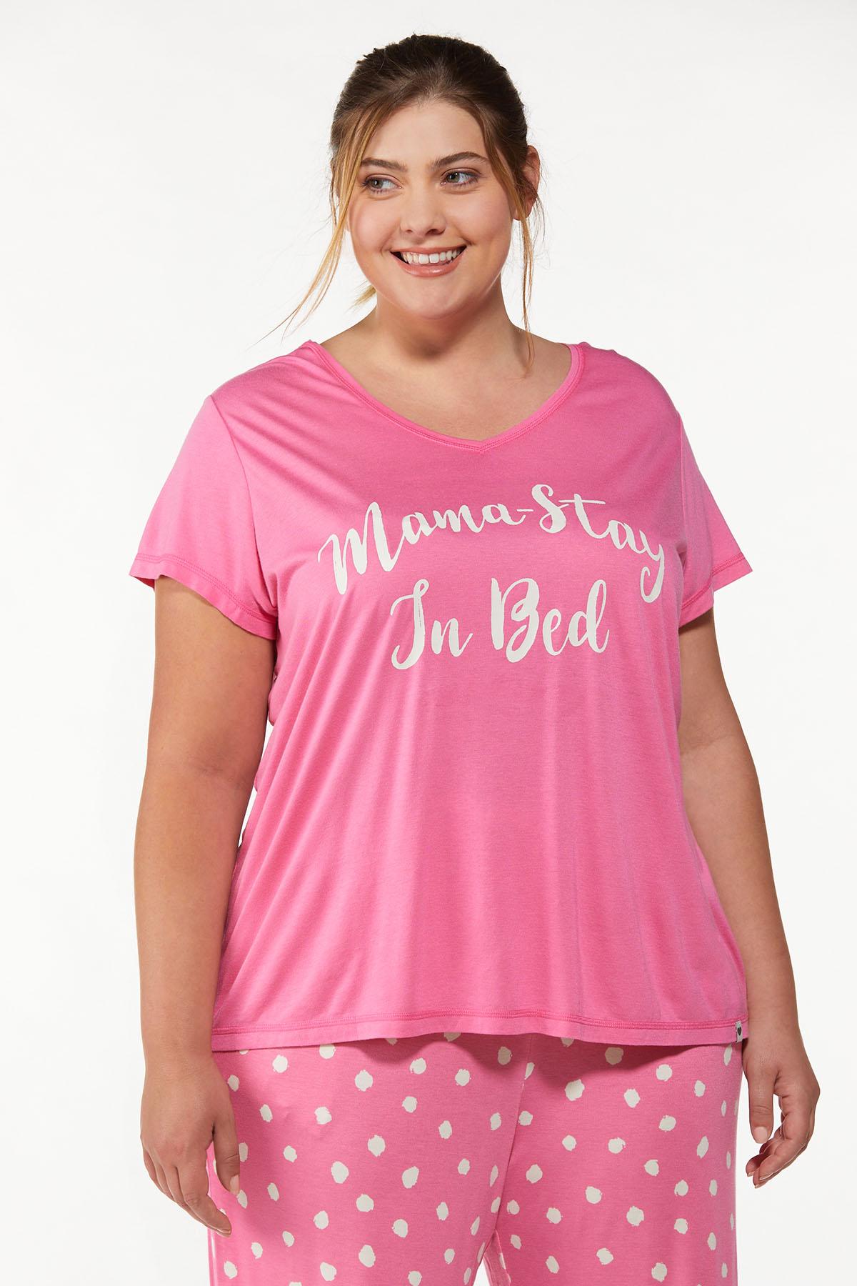 Plus Size Mama Stay In Bed Tee