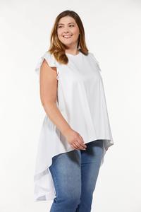 Plus Size Ruffled Extreme High-Low Top