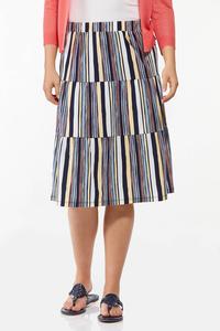Tiered Stripe Skirt